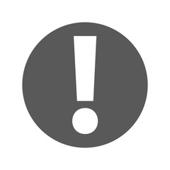 Exclamation point icon vector simple