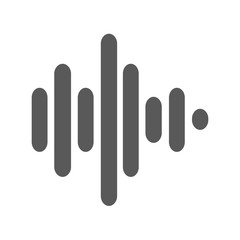 Sound wave icon vector simple