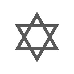 David star icon vector simple