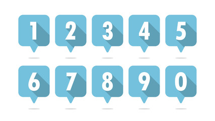 Numbers balloon icon vector
