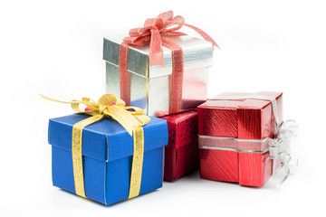 Obraz premium Beautiful gift box on white background..