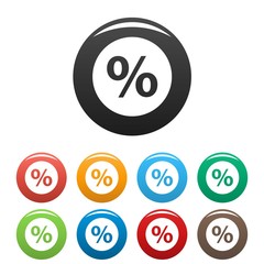 Fototapeta premium Percent sign vector icons set vector