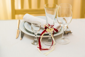 Serving banquet table