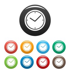 Clock icons set vector