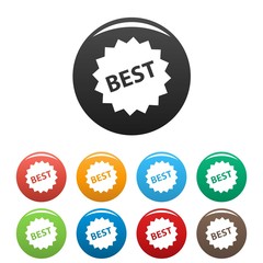 Best sign icons set vector