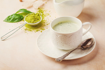 Green tea matcha latte