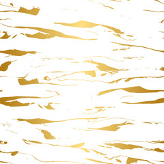 Golden and black seamless pattern. Modern abstract design. Hand drawn ink pattern.