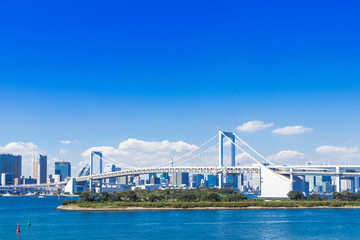 Obraz premium お台場から眺めるレインボーブリッジ