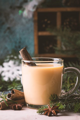 Traditional winter eggnog