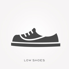Silhouette icon low shoes