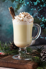 Traditional winter eggnog