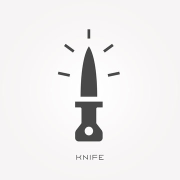 Silhouette icon knife