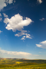 beautiful landscape with clouds in the sky