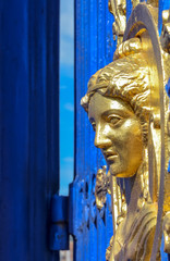 Obraz premium Blue gate to Djurgarden park
