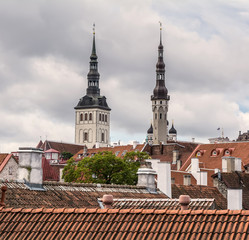 Tallinn city in cloudy day