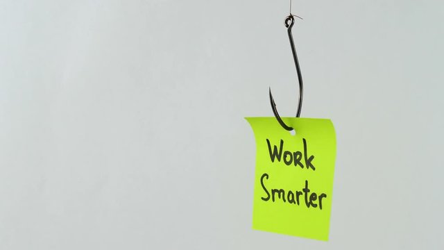 Illustration, on fishhook work smarter