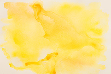 Fototapeta na wymiar yellow watercolor background