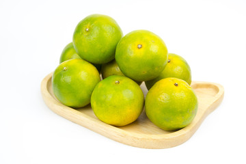 Oranges Fruit Full and Sliced on white background