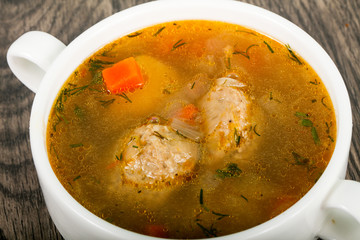 Soup with meatballs