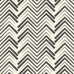 Seamless ZigZag Pattern. Abstract Monochrome Background. Vector Regular Texture