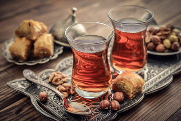 Fototapeta premium Cup of turkish tea