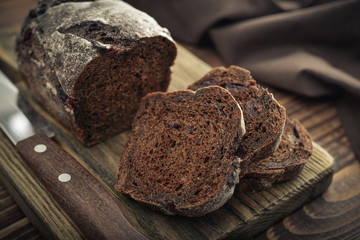 Sliced rye bread