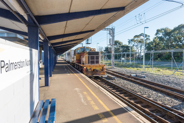 An empty train station in Palmerston North New Zealand - 176954821
