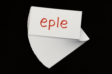 Norwegian; Learning New Language with Handwritten Flash Cards. Translation; Apple