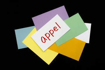 Dutch; Learning New Language with Handwritten Flash Cards. Translation; Apple