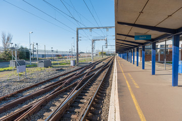 An empty small town train station