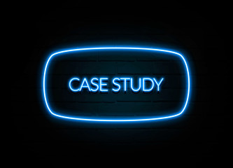 Case Study  - colorful Neon Sign on brickwall