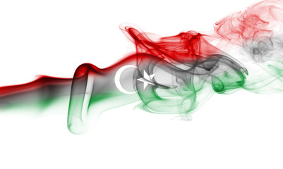 Libya national smoke flag