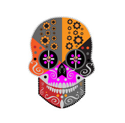Happy Halloween skull, Devil, Day of the dead icon