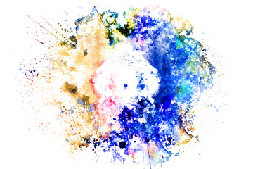 Abstract Colorful painting texture background, Colorful brush background.