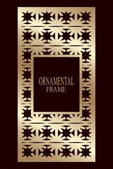 Art deco ornamental vintage frame. Template for design. Vector illustration eps10