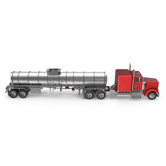 Fuel Tanker Truck on white. 3D illustration