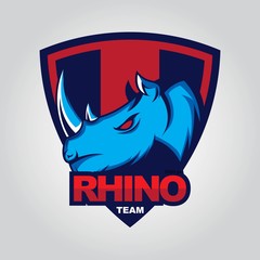 Rhino logo vector for sport team
