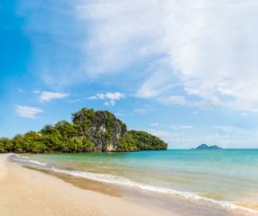 Amazing view of beautiful beach. Location: Krabi province, Thailand, Andaman Sea. Artistic picture. Beauty world.