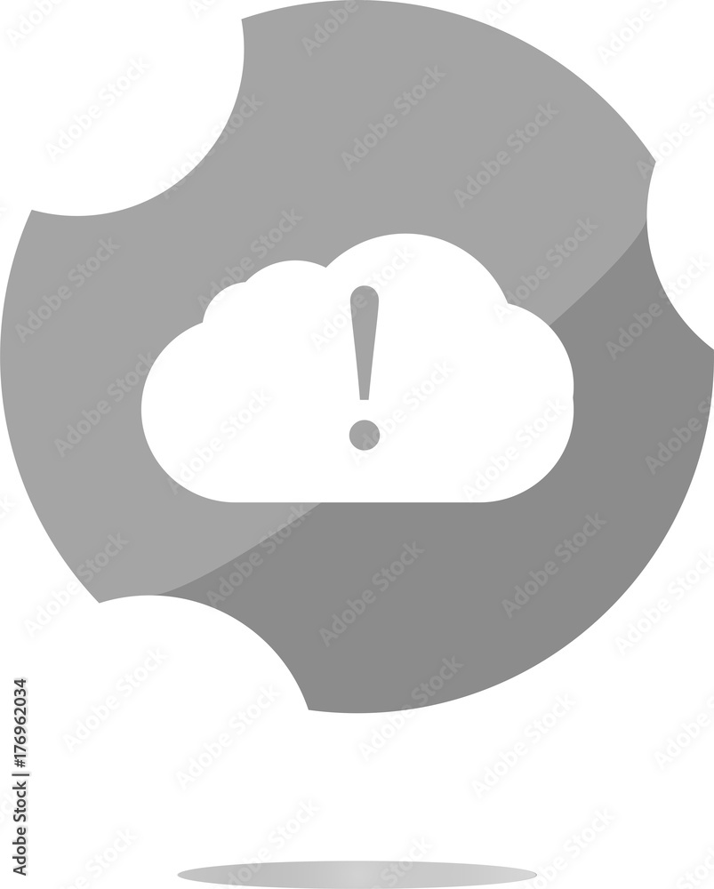 Poster speech bubbles with exclamation mark web icon
