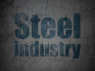 Manufacuring concept: Steel Industry on grunge wall background