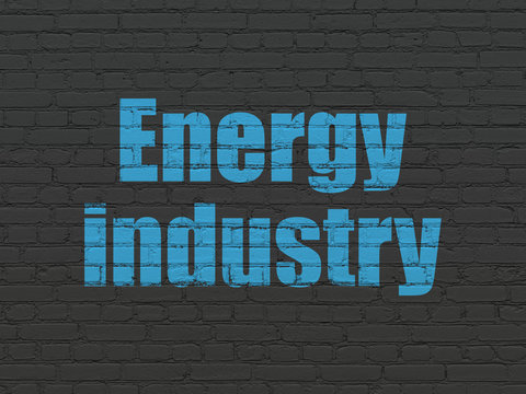 Manufacuring concept: Energy Industry on wall background
