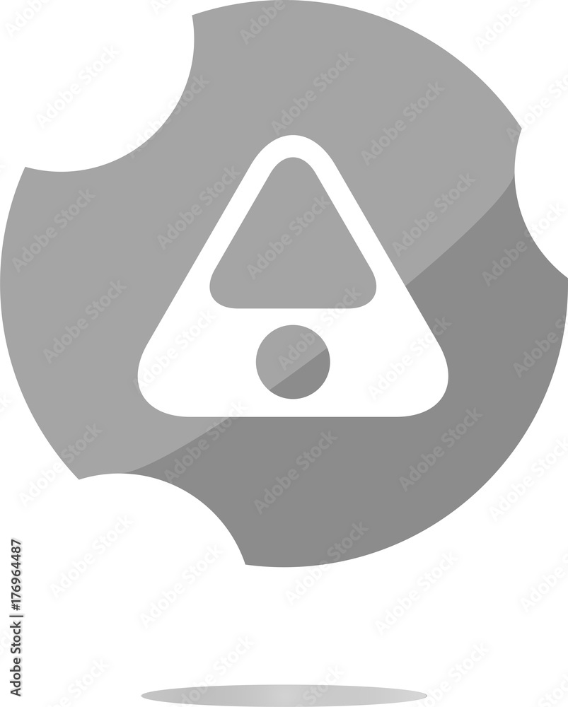 Poster attention caution sign icon. hazard warning symbol. modern ui website button