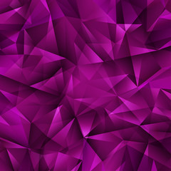 Obraz premium Abstract deep purple polygonal backdrop. Beautiful geometric design for business presentations. Festive diamond background