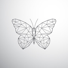 Geometric butterfly - obrazy, fototapety, plakaty