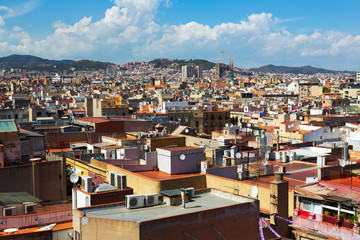 Summer view of Barcelona city