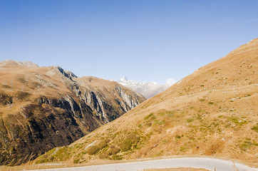 Nufenenpass, Nufenen, Passstrasse, Bergstrasse, Alpen, Wallis, Tessin, Wanderweg, Herbst, Schweiz