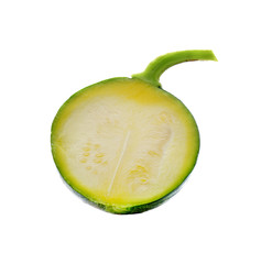 fresh young pumpkin isolated on white background