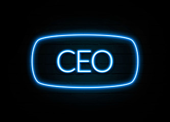 Ceo  - colorful Neon Sign on brickwall