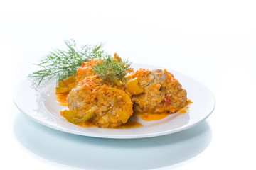meatballs in a plate