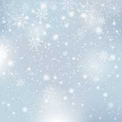 Obraz na płótnie Canvas christmas snow and winter background vector illustration